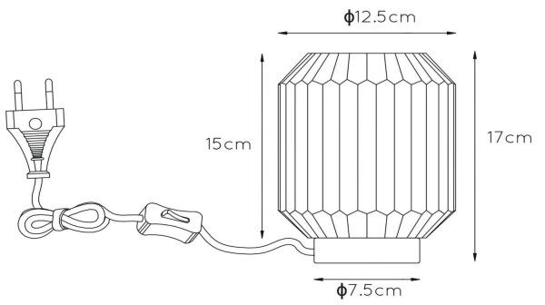 Lucide 45595/01/66 - Настолна лампа SUENO 1xE14/40W/230V розов