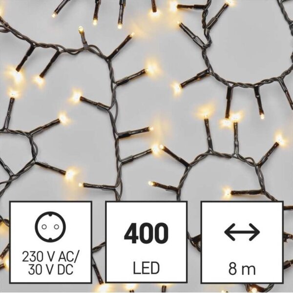 Външна LED гирлянда 400xLED/13m IP44 топла бяла светлина