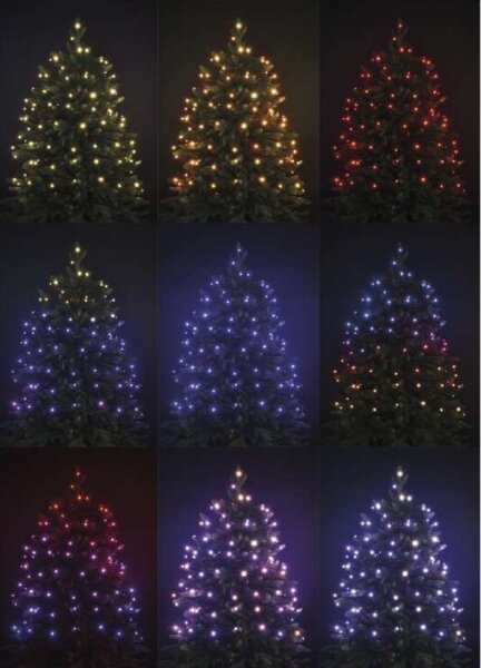 LED RGB Екстериорни Коледни лампички 120xLED/72 режима 15м IP44 + дистанционно