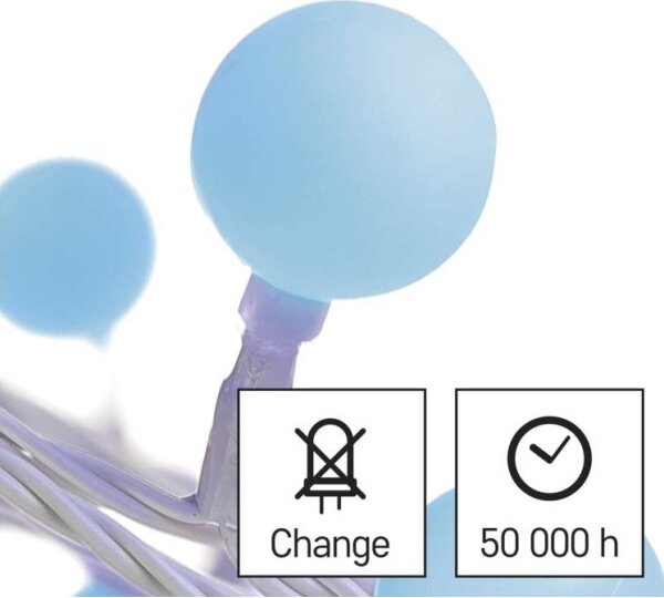 LED външен гирлянд 40xLED/9m IP44 син