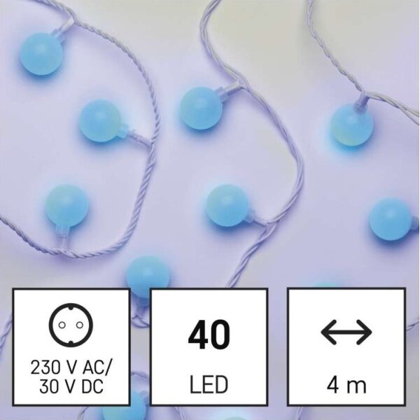 LED външен гирлянд 40xLED/9m IP44 син