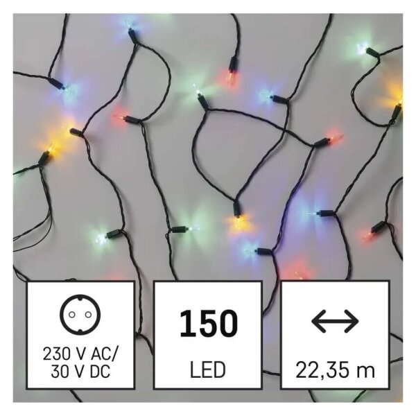 LED Външен гирлянд 150xLED/27,35m IP44 многоцветен