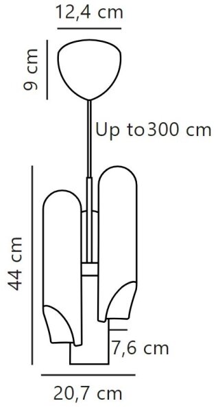 DFTP by Nordlux - Пендел ROCHELLE 3xGU10/15W/230V