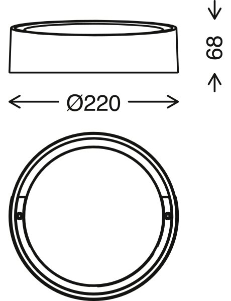 Briloner 3019-016 - LED Екстериорен аплик GENUA LED/18W/230V IP44 бял