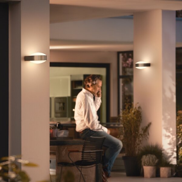 Philips 17336/47/PN - Екстериорна Стенна лампа MYGARDEN CHIPMUNK E27/42W IP44