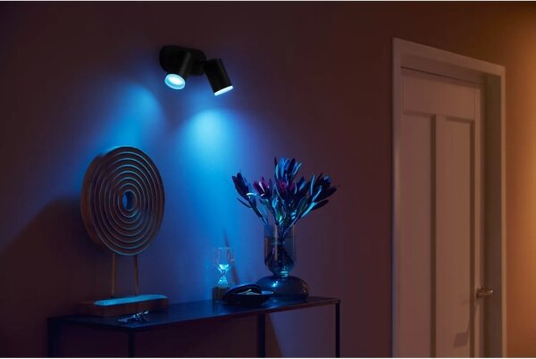 Philips - LED RGBW Димируем спот Hue FUGATO 2xGU10/4,2W/230V черен