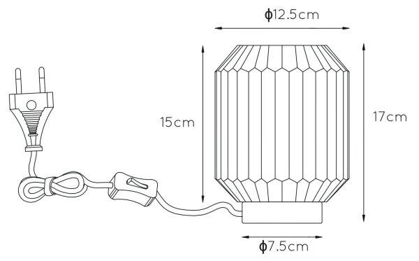 Lucide 45595/01/51 - Настолна лампа SUENO 1xE14/40W/230V