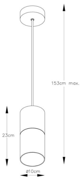 Lucide 74410/01/97 - Висящ полилей ZINO 1xE27/60W/230V черен