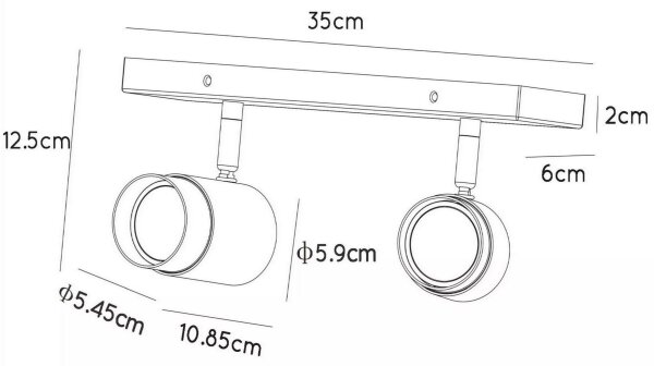 Lucide 35913/02/33 - Спот FLORIS 2xGU10/40W/230V зелен