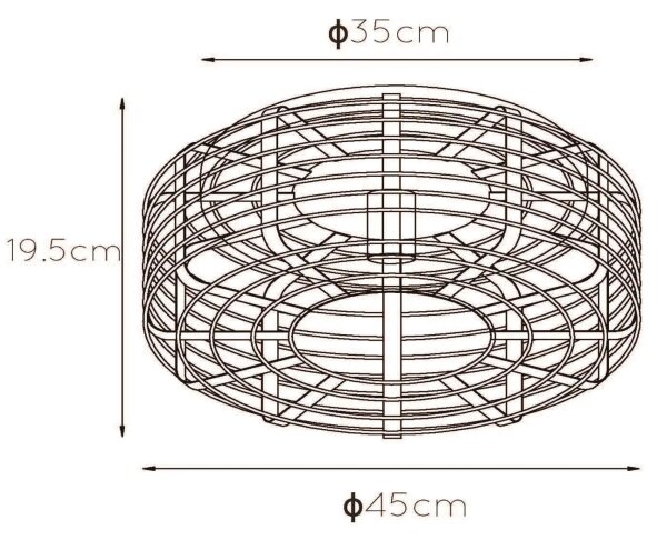 Lucide 45148/45/37 - Плафон MELOPEE 1xE27/40W/230V Ø 45 см зелен