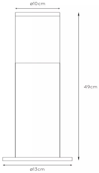 Lucide 14899/50/12 - Екстериорна лампа FEDOR 1xE27/40W/230V IP44 49 см хром