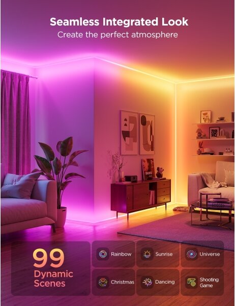 Govee - Neon MATTER LED ъглова релса 5 м RGBIC Wi-Fi