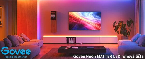 Govee - Neon MATTER LED ъглова релса 5 м RGBIC Wi-Fi