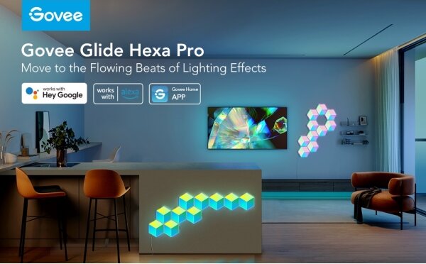 Govee - К-кт 10x LED Лампа Glide Hexa Pro LED Smart RGBIC Wi-Fi