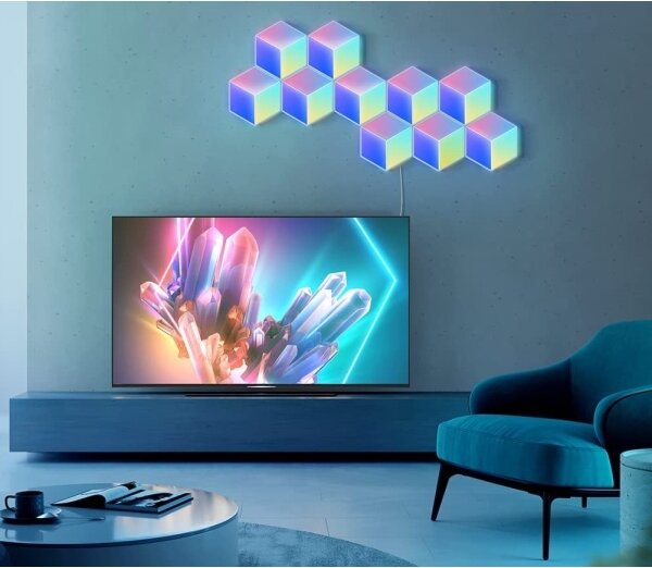 Govee - К-кт 10x LED Лампа Glide Hexa Pro LED Smart RGBIC Wi-Fi