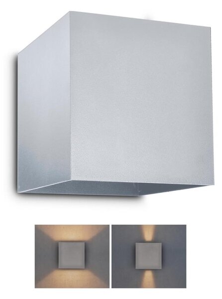 Brilagi - LED Екстериорен аплик CUBE LED/6W/230V сив IP54