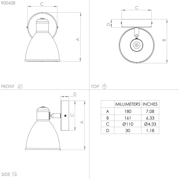 Eglo 900428 - LED Аплик за баня SAN PERI 1xGU10/3W/230V IP44