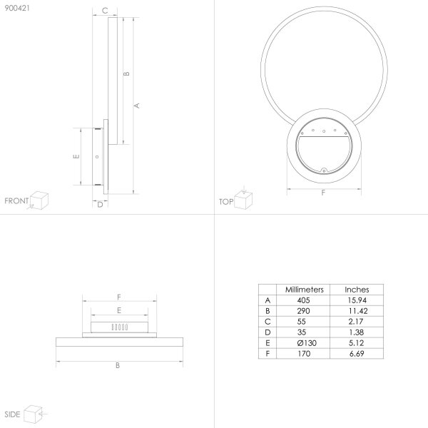 Eglo 900421 - LED Димируем плафон GAFARES LED/15W/230V черен + д.у