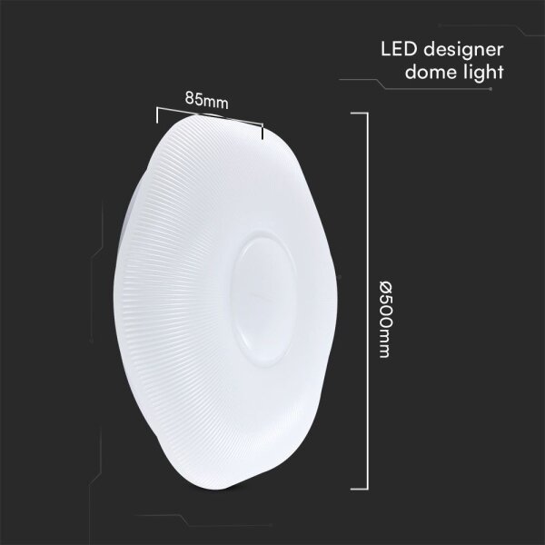 LED Димируем плафон LED/60W/230V 3000-6500K 50 см бял + д.у