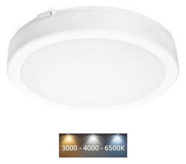 LED Плафон за баня NAIROS LED/18W/230V 3000/4000/6500K IP65 бял