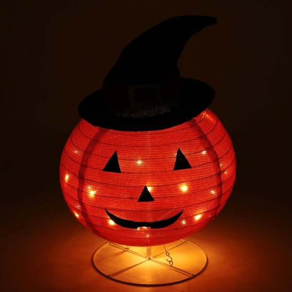 LED Екстериорен декорация HALLOWEEN LED/3xAA/топл бяло IP44 тиква