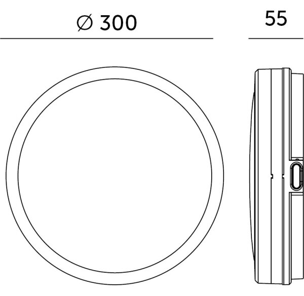 LED Плафон за баня NAIROS LED/18W/230V 3000/4000/6500K IP65 черен