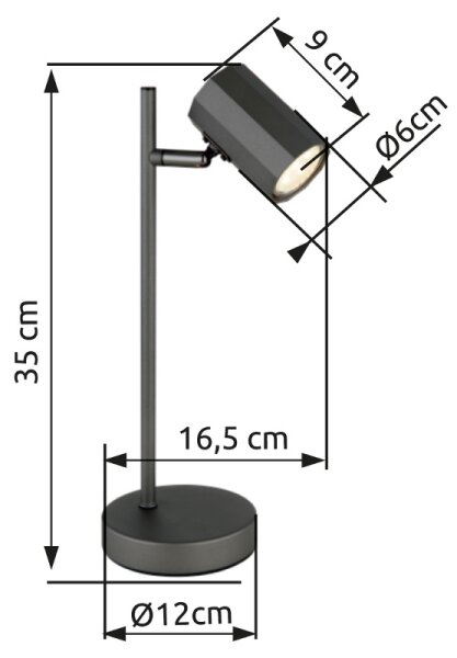 Globo 57918T - Настолна лампа JAMES 1xGU10/5W/230V