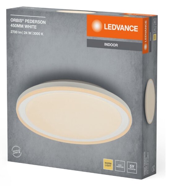 Ledvance - LED Плафониера ORBIS PEDERSON LED/24W/230V Ø 45 см бял