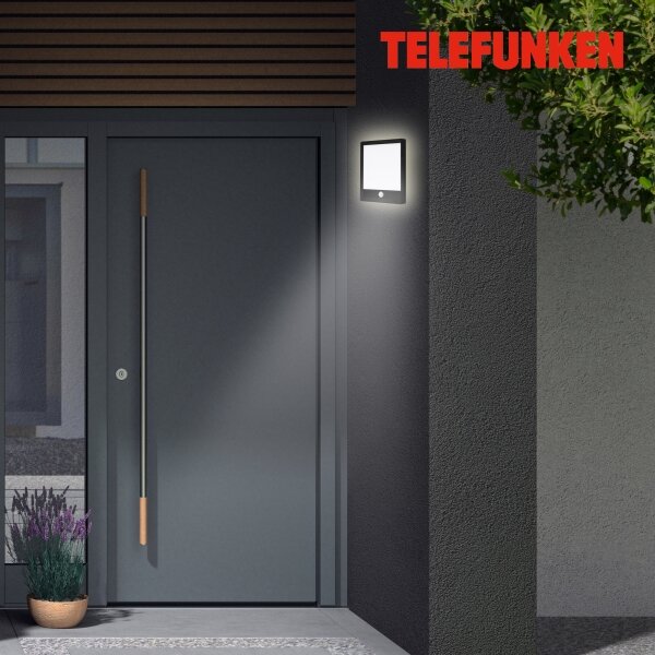 Telefunken 313805TF - LED Екстериорна лампа със сензор LED/15W/230V IP44