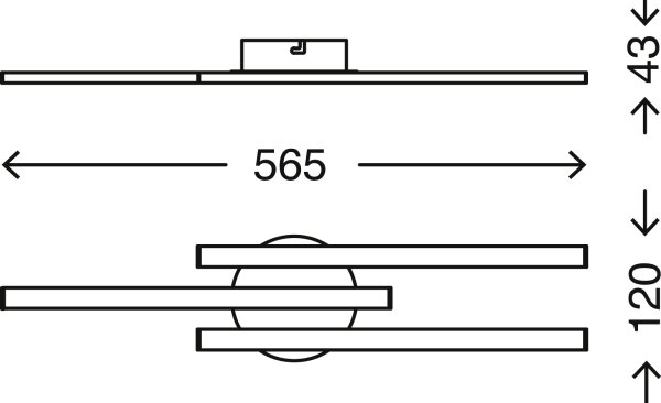 Briloner 3187-039 - LED Полилей за повърхностен монтаж GO 3xLED/6W/230V