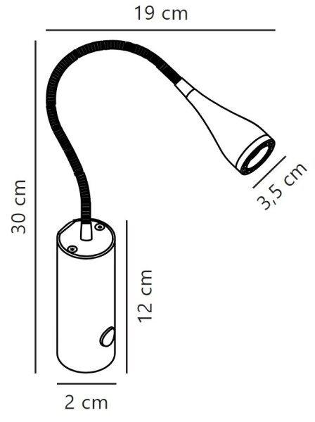 Nordlux - LED Стенен спот MENTO LED/3W/230V