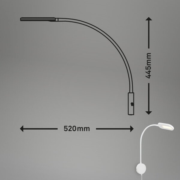 Briloner 2177016 - LED Димируема стенна гъвкава лампа LED/6W/230V бял