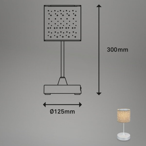 Brilo - LED Димируема акумулаторна настолна лампа LOLE LED/3W/5V IP44 сребрист