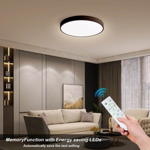 Immax NEO 07248L-LED Димируема лампа SEMPLICI 36W/230V Wi-Fi Tuya черен + д.у