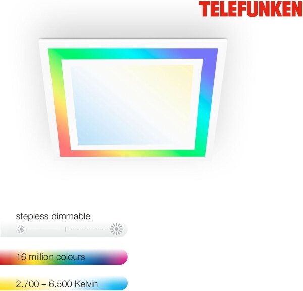 Telefunken 318806TF - LED RGB Димируем плафон LED/24W/230V + д.у