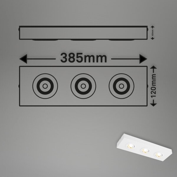 Briloner 3996036 - LED Спот CTS 3xLED/4W/230V 2700/4000K бял