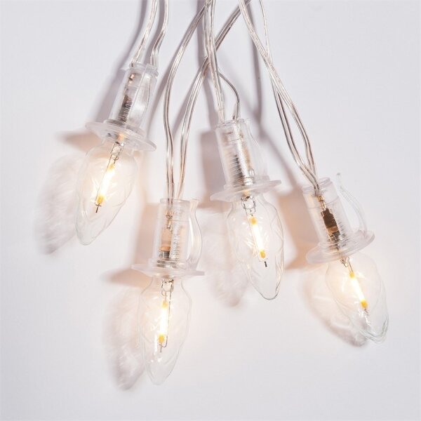 Разширителен LED външен гирлянд CONE FILAMENT 20xE10 14m с прозрачни крушки и топло бяла светлина IP44
