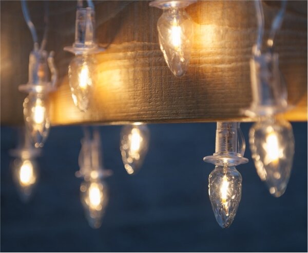 Разширителен LED външен гирлянд CONE FILAMENT 20xE10 14m с прозрачни крушки и топло бяла светлина IP44
