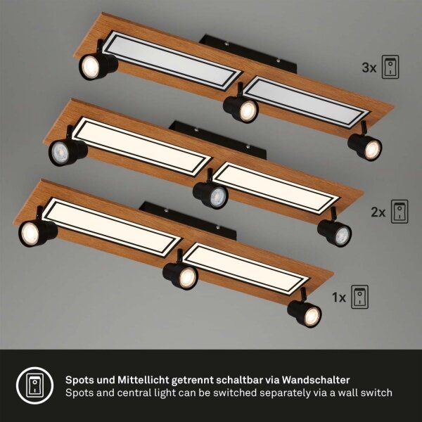 Brilo - LED Плафониера LED/24W/230V + 3xGU10/9W 3000K