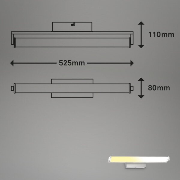 Brilo - LED Димируем аплик LED/15W/230V 2700-4000K сребрист