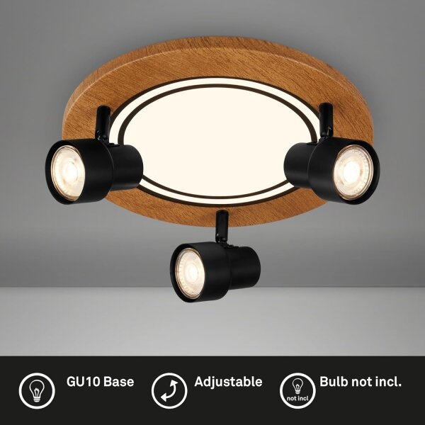 Brilo - LED таванно осветление LED/12W/230V + 3xGU10/9W 3000K