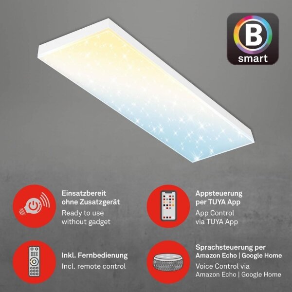 Brilo - LED Димируем панел за повърхностен монтаж FRAMELESS LED/28W/230V Wi-Fi Tuya + д.у