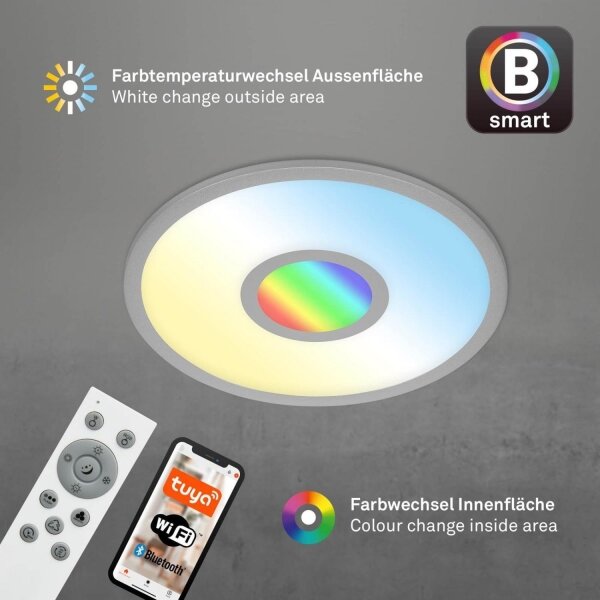 Brilo -LED RGB Димируем плафон CENTRO LED/24W/230V Wi-Fi Tuya + д.у