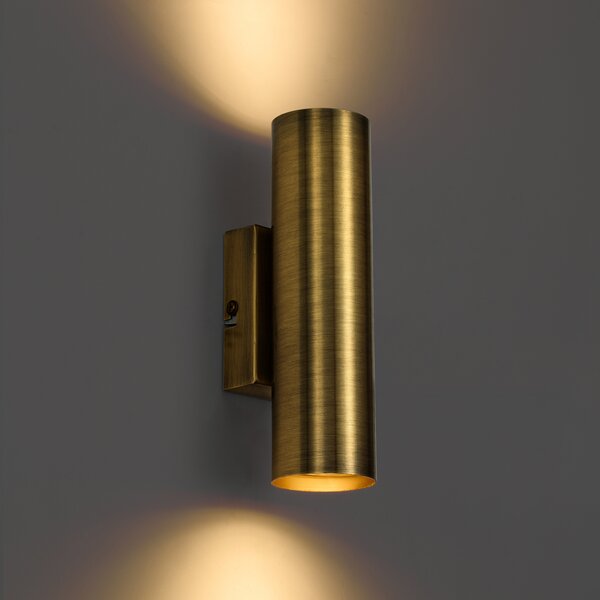 Модерна стенна лампа бронз 2-светлина - Jeana