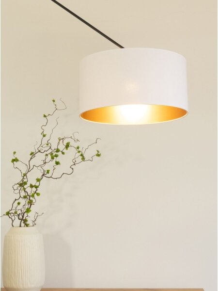 LED регулируем полилей на прът GORTA 1xE27/60W/230V бял/златен