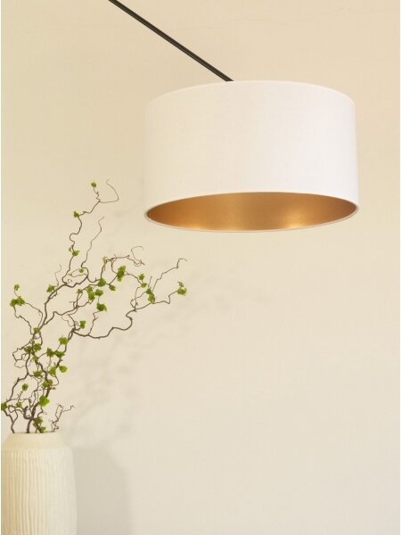 LED регулируем полилей на прът GORTA 1xE27/60W/230V бял/златен