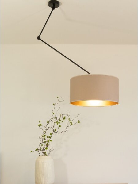 LED регулируем полилей на тръба GORTA 1xE27/60W/230V бежов/златист