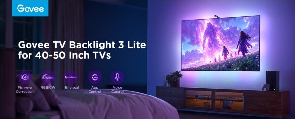 Govee - TV Backlight 3 Lite TV 40-50" SMART LED подсветка RGBICW Wi-Fi IP67 + д.у