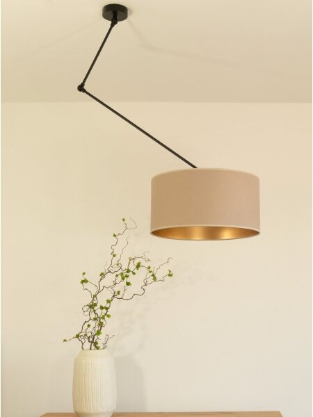 LED регулируем полилей на тръба GORTA 1xE27/60W/230V бежов/златист