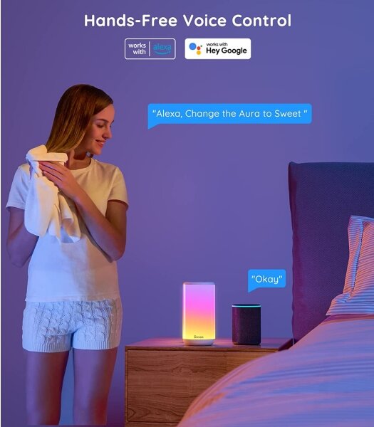 Govee - LED RGBIC Димируема настолна лампа AURA 2 2200-6500K Wi-Fi Matter